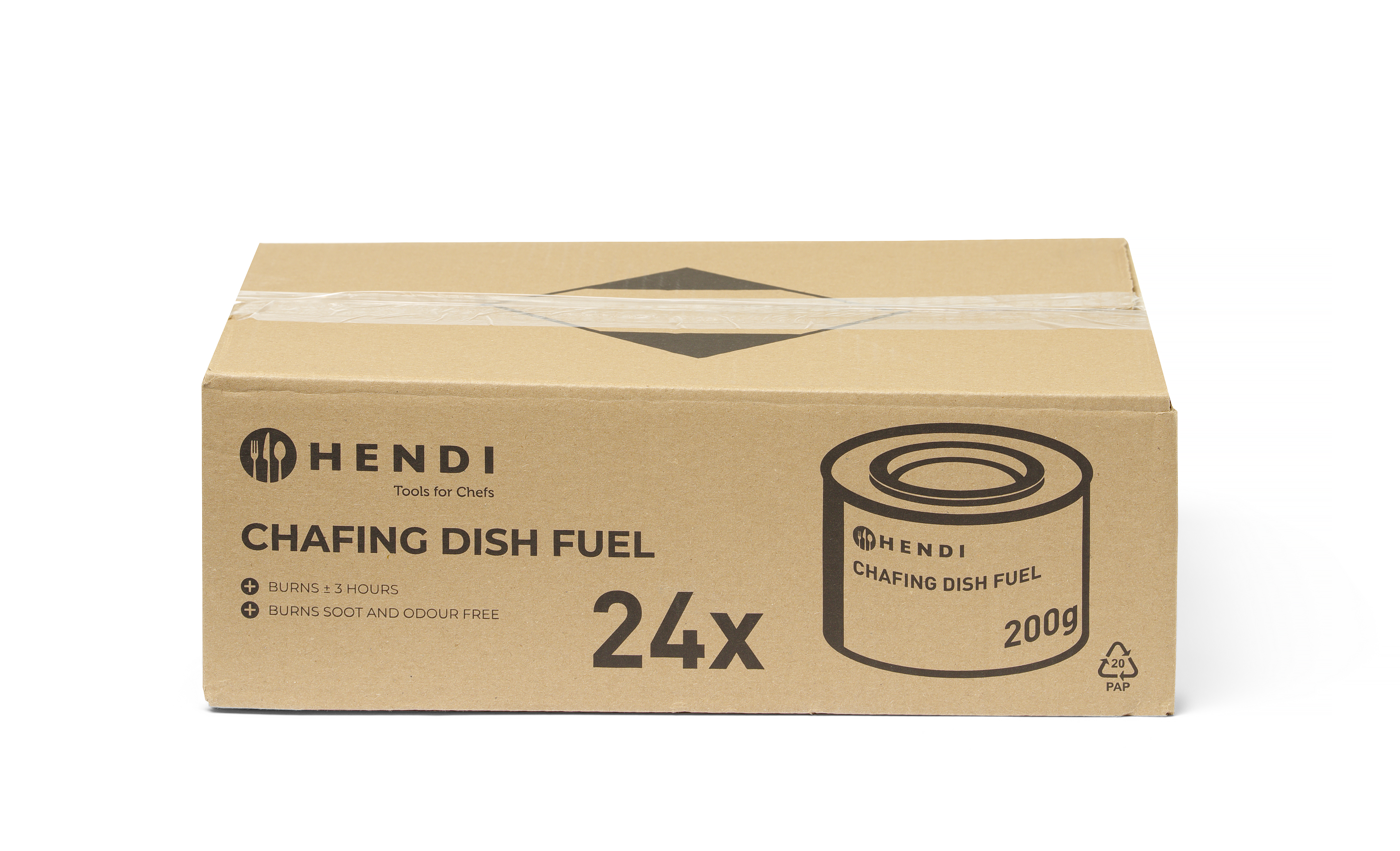 Pâte combustible pour chafing dish en boîte NL DE FR EN - HENDI