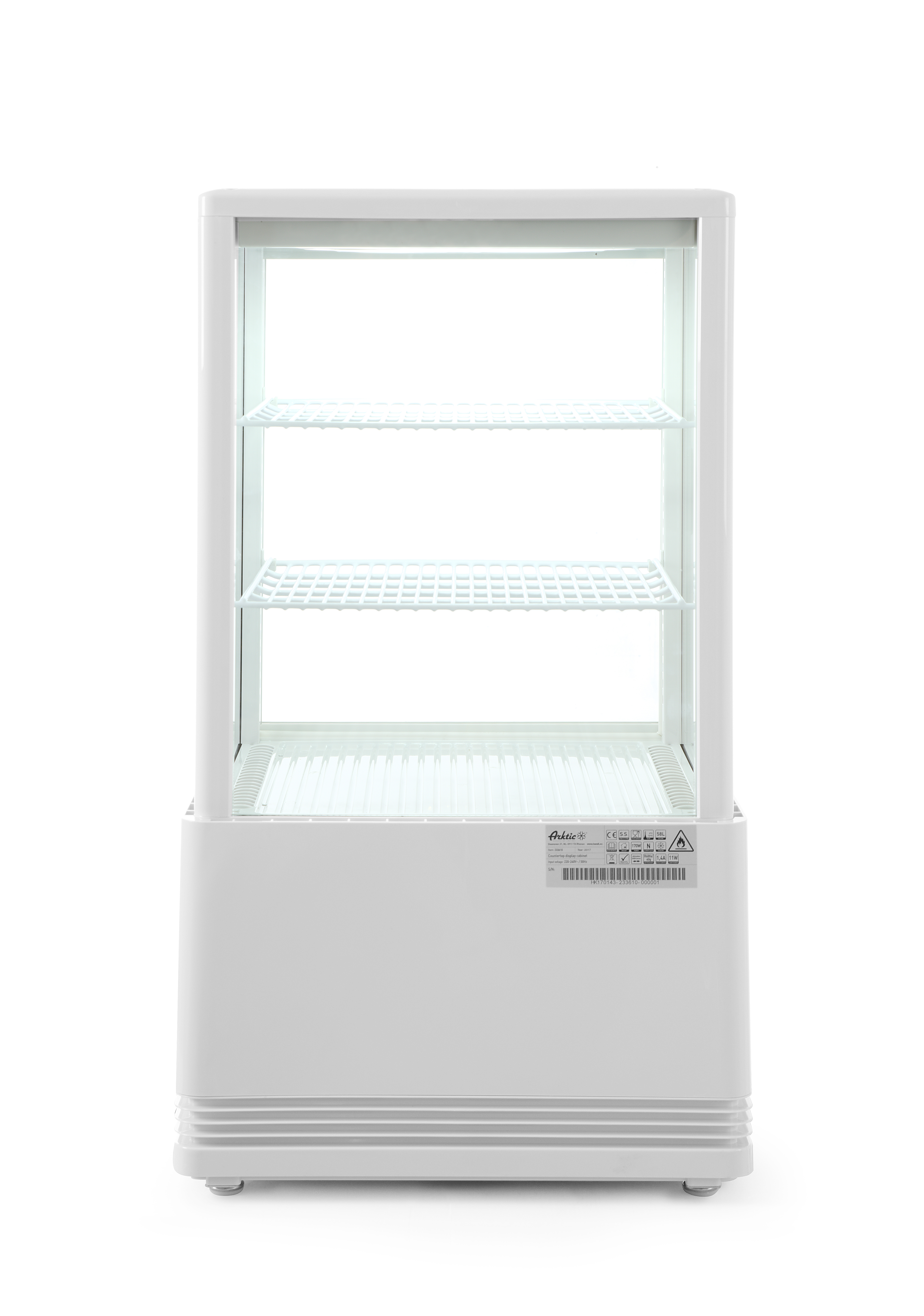 Bartscher refrigerated mini vitrine white 58 ltr 230 volts
