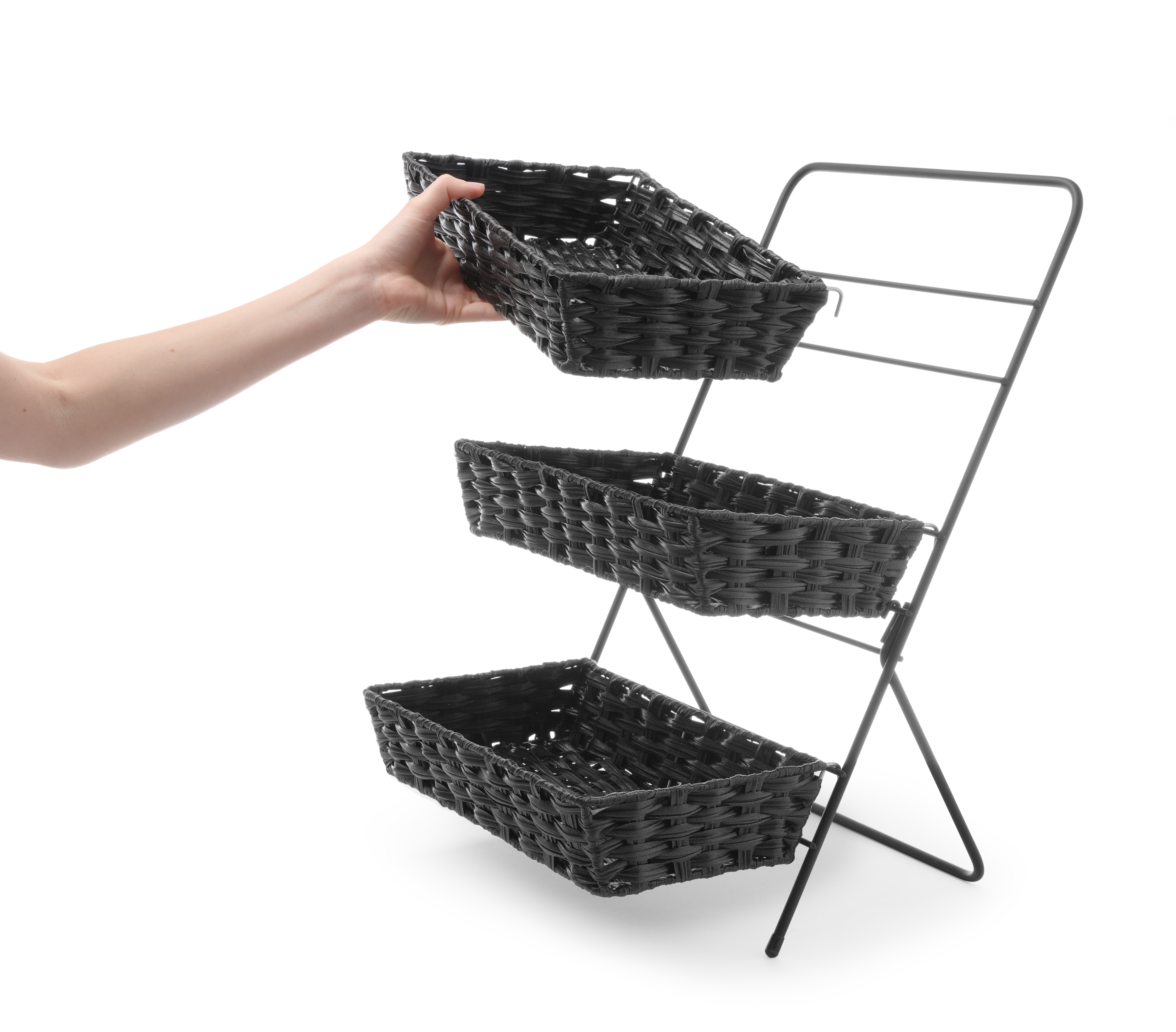 0031-piece set 1 - basket + brackets COM-FOUR® 30x clothespins in practical basket with handle 