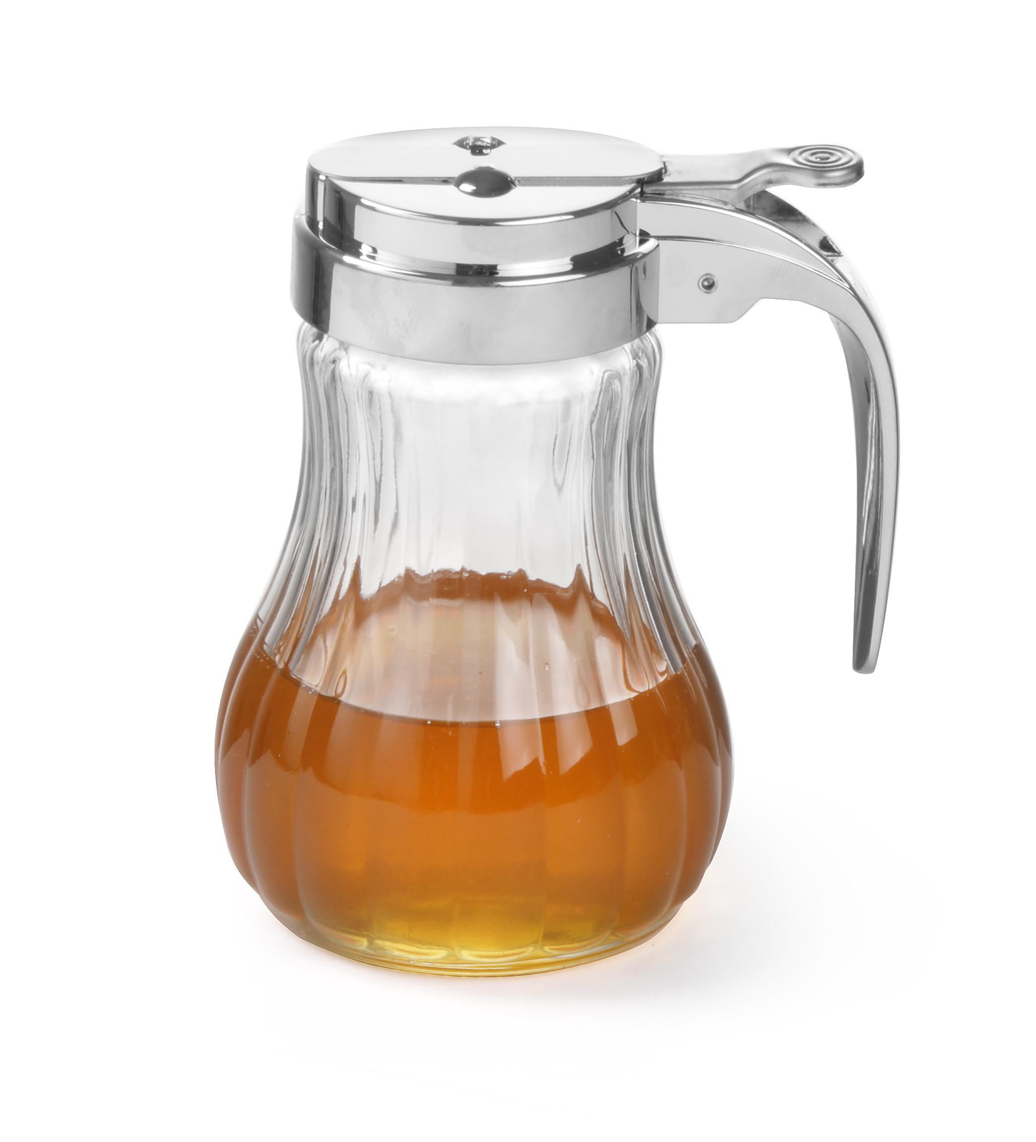 dispensador de aceite de oliva con soporte dispensador de jarabe para herramienta de cocina Kagodri Dispensador de miel y jarabe dispensador de miel de vidrio sin goteo 