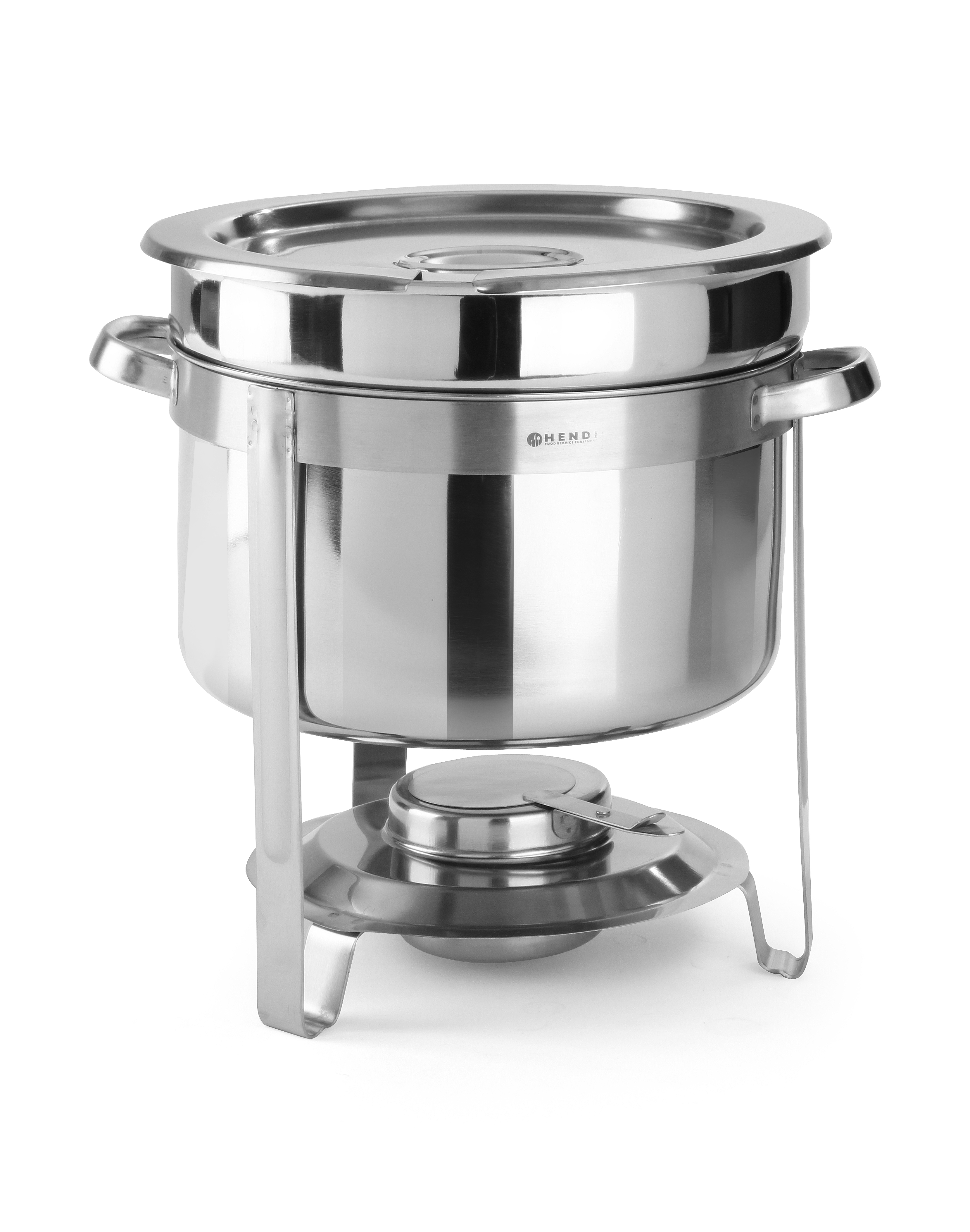 Hemoton Olla de sopa de acero inoxidable con tapa olla multiusos cazuela Stock Pot para cocina de inducción estufa de gas 15 cm 