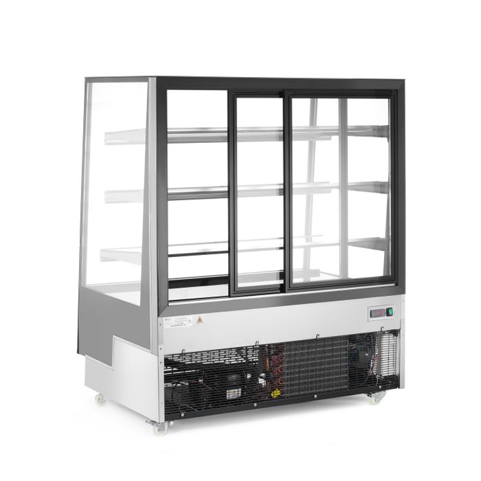 Refrigerated display cabinets with 3 slanted shelves - HENDI Tools