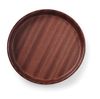 Serving tray, round, non-slip, high rim, laminated, AmerBox, Mahogany, ⌀320x(H)35mm 3