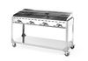 Green Fire with 4 burners, HENDI, Profi Line, On wheeled base, Light grey, 22kW, 1400x612x(H)825mm 3