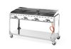Green Fire with 4 burners, HENDI, Profi Line, On wheeled base, Light grey, 22kW, 1400x612x(H)825mm 4