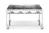 Green Fire with 4 burners, HENDI, Profi Line, On wheeled base, Light grey, 22kW, 1400x612x(H)825mm 1