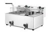 Frytownica manualna z kranem spustowym, 2 × 8 l, HENDI, Profi Line, 16L, 230V/7000W, 610x515x(H)369mm 2