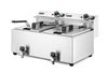 Frytownica manualna z kranem spustowym, 2 × 8 l, HENDI, Profi Line, 16L, 230V/7000W, 610x515x(H)369mm 3