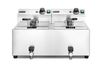 Frytownica manualna z kranem spustowym, 2 × 8 l, HENDI, Profi Line, 16L, 230V/7000W, 610x515x(H)369mm 1