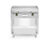 Gasgrillplatte, glatt, mit auf 3 Seiten geschlossenem Unterschrank, HENDI, Kitchen Line, 10kW, 800x700x(H)900mm 1