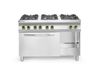 Gas cooker Kitchen Line 6-burner with convection oven GN 1/1, HENDI, Kitchen Line, 230V/3000W, 28,5kW, 1200x722x(H)900mm 1