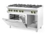 Gas cooker Kitchen Line 6-burner with convection oven GN 1/1, HENDI, Kitchen Line, 230V/3000W, 28,5kW, 1200x722x(H)900mm 3