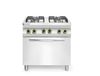 4-burner gas cooker with GN 1/1 electric convection oven, HENDI, Smart, GN 1/1, 230V/3000W, 17000kW, 800x700x(H)900mm 1