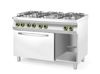 6-burner gas cooker with GN 1/1 electric convection oven, HENDI, Smart, GN 1/1, 230V/3000W, 25500kW, 1200x700x(H)900mm 2