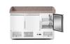 Třídveřový chladicí vozík na pizzu se skleněným nástavcem a žulovou pracovní deskou, Arktic, 254L, 230V/400W, 1400x700x(H)1491mm 3