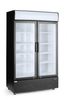 Back bar refrigerator with a backlit panel, double-door, Arktic, 512L, Black, 230V/510W, 1120x585x(H)1900mm 2