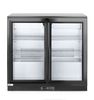 Back bar refrigerator with double sliding doors, Arktic, 158L, Black, 230V/160W, 900x520x(H)865mm 1