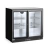 Back bar refrigerator with double sliding doors, Arktic, 158L, Black, 230V/160W, 900x520x(H)865mm 2