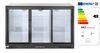 Back bar refrigerator with triple sliding doors, Arktic, 254L, Black, 230V/160W, 1350x520x(H)865mm 2