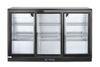 Back bar refrigerator with triple sliding doors, Arktic, 254L, Black, 230V/160W, 1350x520x(H)865mm 1