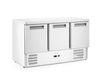 Refrigerated counter with 3 doors, Arktic, 219L, 220-240V/152W, 1365x700x(H)855mm 2