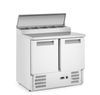 2-door refrigerated counter with superstructure, Arktic, 900x695x(H)955mm 4