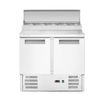 2-door refrigerated counter with superstructure, Arktic, 900x695x(H)955mm 3