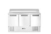 3-Door refrigerated counter with superstructure, Arktic, 1365x695x(H)955mm 1