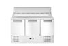 3-Door refrigerated counter with superstructure, Arktic, 1365x695x(H)955mm 3