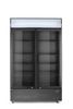 Barová chladnička s podsvíceným panelem, dvoudveřová, Arktic, 512L, Černá, 230V/510W, 585x1120x(H)1900mm 1