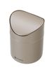 Tabletop litter bin with swing cover, HENDI, 1,2L, Beige, ⌀120x(H)165mm 2