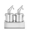 Set: 2 x Stainless steel sauce container with dispenser, HENDI, 9L, 400x200x(H)440mm 1