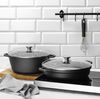 Casserole with non-stick coating, HENDI, 7L, Black, 367x290x(H)122mm, Round 3