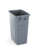Slim waste bin, AmerBox, 60L, Light grey, 455x315x(H)580mm 1
