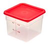 Przezroczysty pojemnik polipropylenowy na żywność CamSquare, Cambro, 5,7 l, 5,7L, transparentny, 215x215x(H)185mm 3