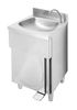 Contactless washbasin, free-standing on a cupboard, trapezoid basin, Monolith, 400x500x(H)995mm 1