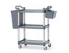 3-shelf polypropylene service cart, small, AmerBox, 800x420x(H)945mm 4