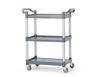 3-shelf polypropylene service cart, small, AmerBox, 800x420x(H)945mm 2