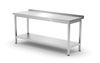 Wall table with shelf – bolted, depth 600 mm, HENDI, Profi Line, 1800x600x(H)850mm 1