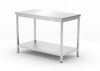 Central table with shelf – bolted, depth 600 mm, HENDI, Profi Line, 1200x600x(H)850mm 1