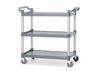 3-shelf polypropylene service cart, large, AmerBox, 1010x500x(H)960mm 2