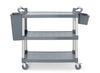 3-shelf polypropylene service cart, large, AmerBox, 1010x500x(H)960mm 3