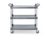 3-shelf polypropylene service cart, large, AmerBox, 1010x500x(H)960mm 1
