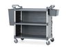 3-shelf polypropylene service cart, large, AmerBox, Includes shelf side panels, 1010x500x(H)960mm 3