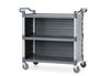 3-shelf polypropylene service cart, large, AmerBox, Includes shelf side panels, 1010x500x(H)960mm 2
