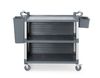 3-shelf polypropylene service cart, large, AmerBox, Includes shelf side panels, 1010x500x(H)960mm 4