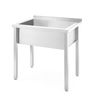 Table with single wash trough, welded, HENDI, Kitchen Line, 800x600x(H)850mm 1