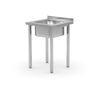 Spültisch, verschraubt, HENDI, Kitchen Line, Waschbecken in der Mitte, 600x600x(H)850mm 1