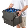 Professional grade insulated carrier Cam GoBox for beverages, top-loaded, with shoulder strap, 35 L., Cambro, capacity (number of bottles): 12 tall bottles of wine with a capacity of 0.75 L or 12 plastic mineral water bottles, 35L, Black, 420x335x(H)420mm