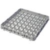 Full drop rack extender 500x500 mm grey, E1 model., Cambro, number of compartments: 49 (7x7), compartment dimensions: 62x62 mm., Light grey, 499x499x(H)51mm 2